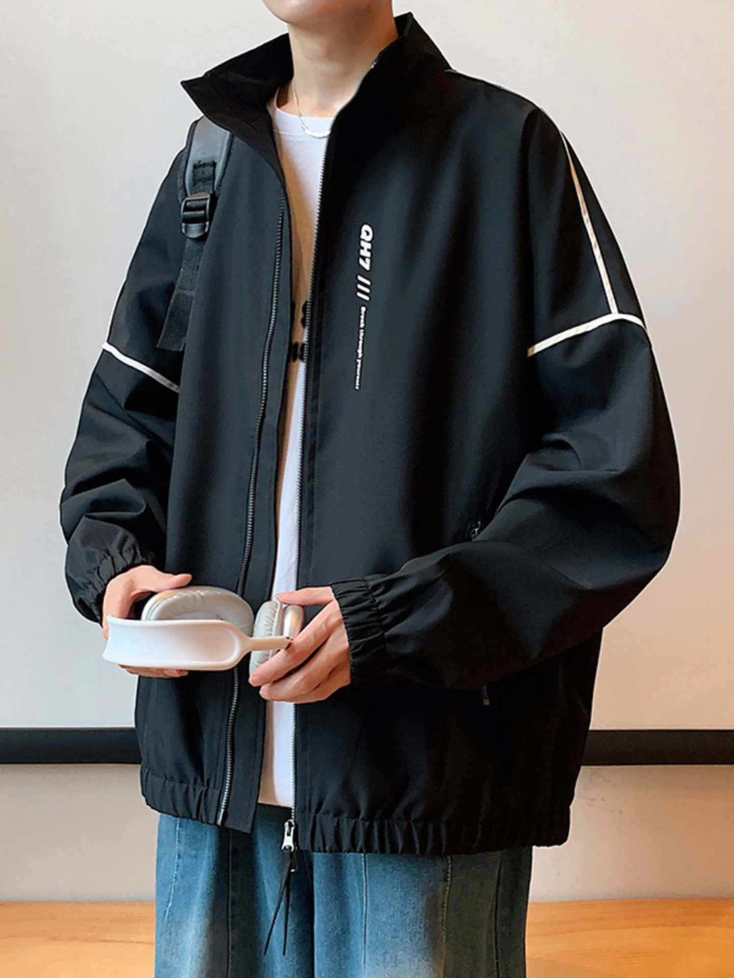 

TUCANO 2025 New Men's Jaet Trendy Youth Faionable Spring Autumn Outerwear Tagl Polyester Nylon Cosite Fiber