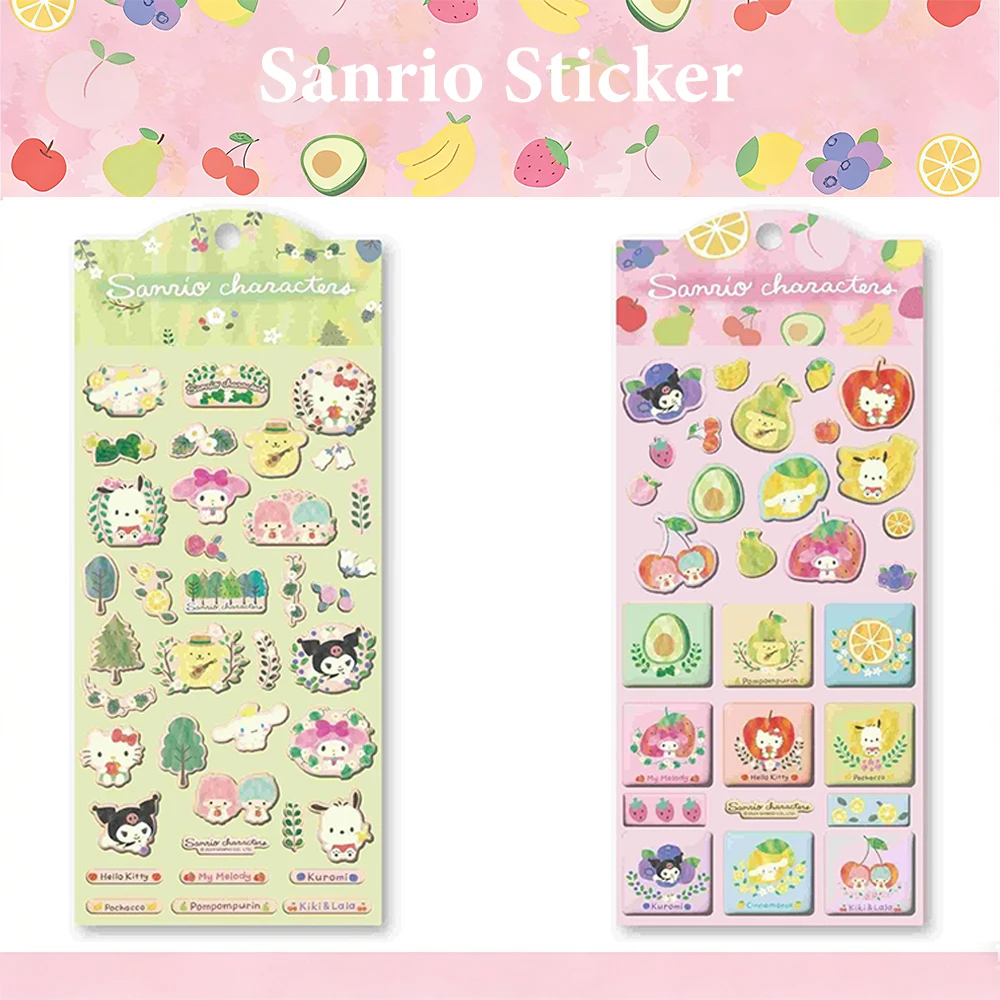 Pegatinas de Espuma Suave Originales de Hello Kitty, Adhesivos 3D de Burbujas Kawaii Sanrio My Melody, Decoración Hecha a Mano para Cuadernos, Álbumes de Fotos y Juguetes