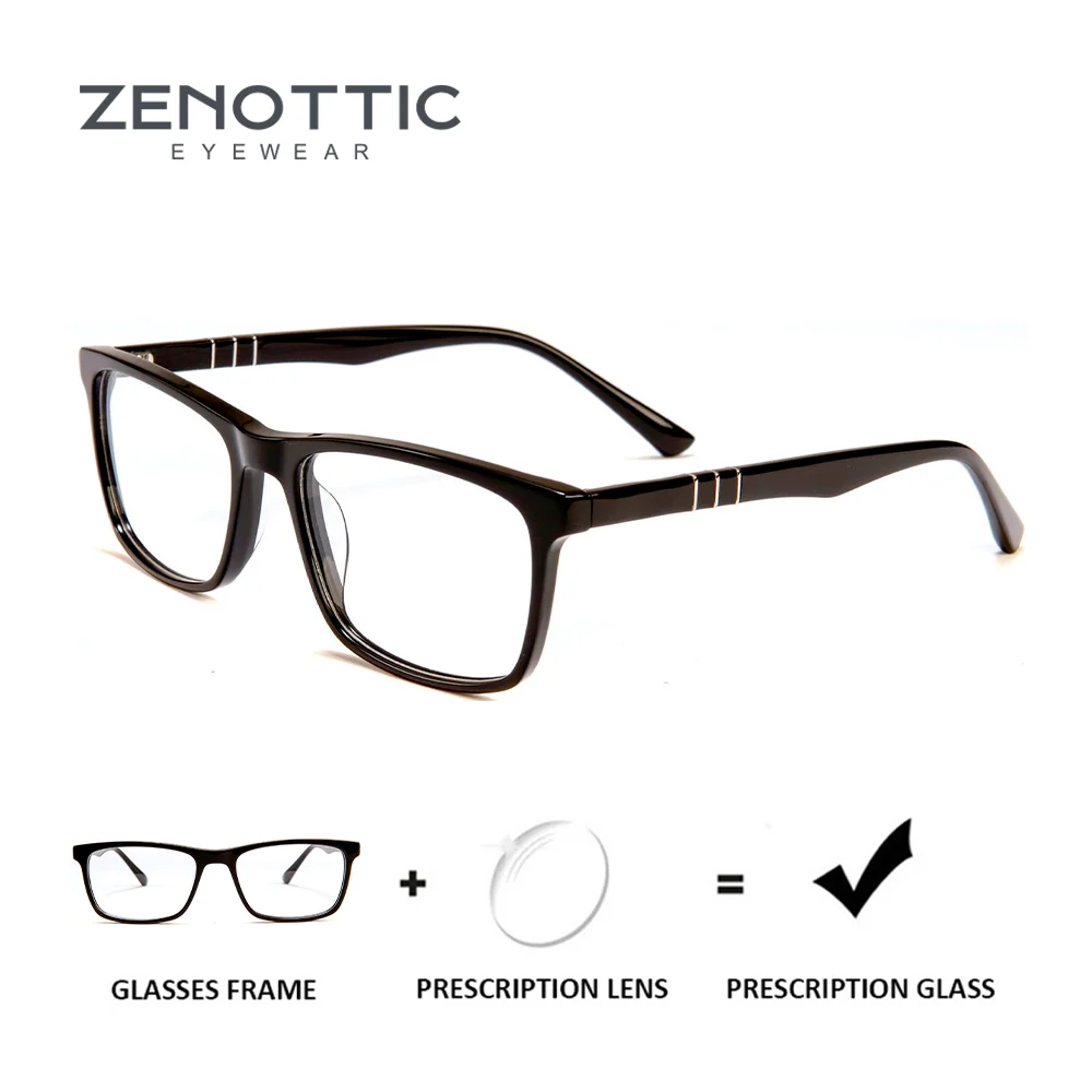 

ZENOTTIC Womens Popular Acetate Rectangle Prescription Glasses Myopia/Photochromic Optical Eyeglasses Progressive Eyewear