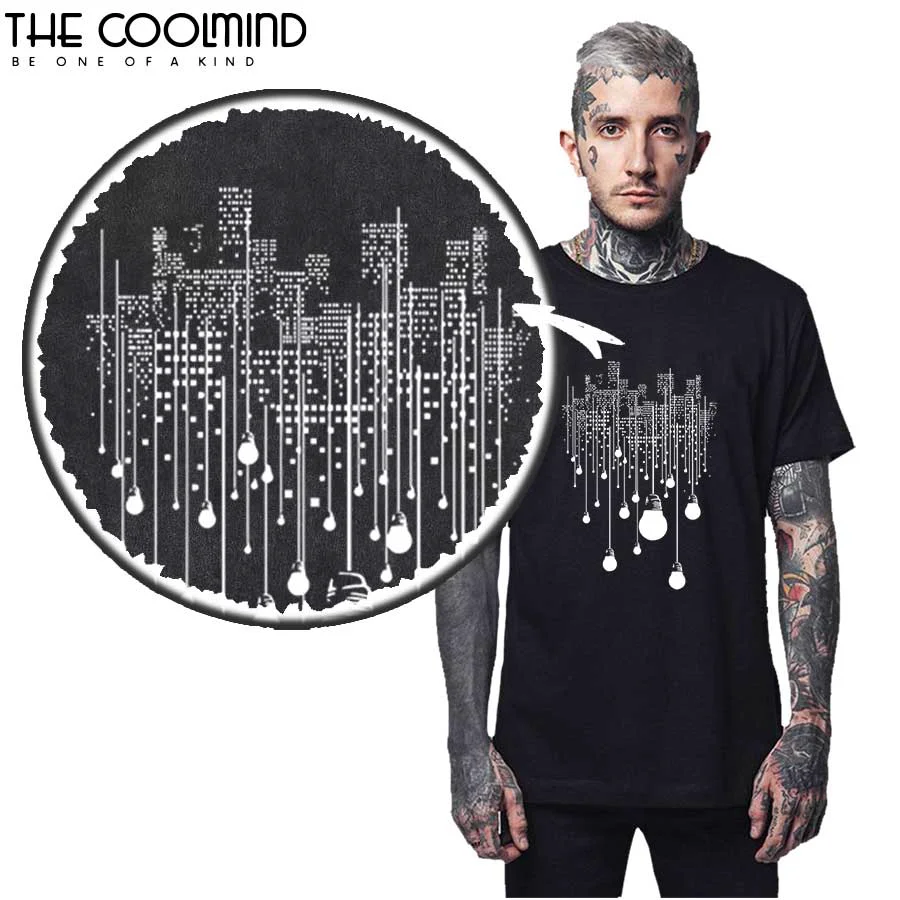 THE COOLMIND 100% cotton short slleve cool men T shirt casual loose cool men tshirt o-neck t-shirt men tee shirts