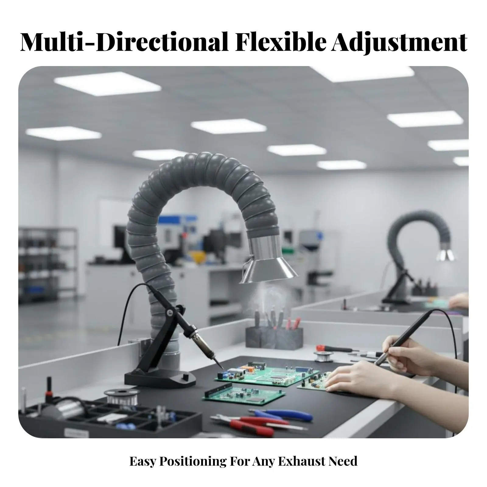 Soldering Smoke Absorber Tube 360° Bendable Flexible Fume Extraction Tube Segmented Suction Pipe Easy to Install