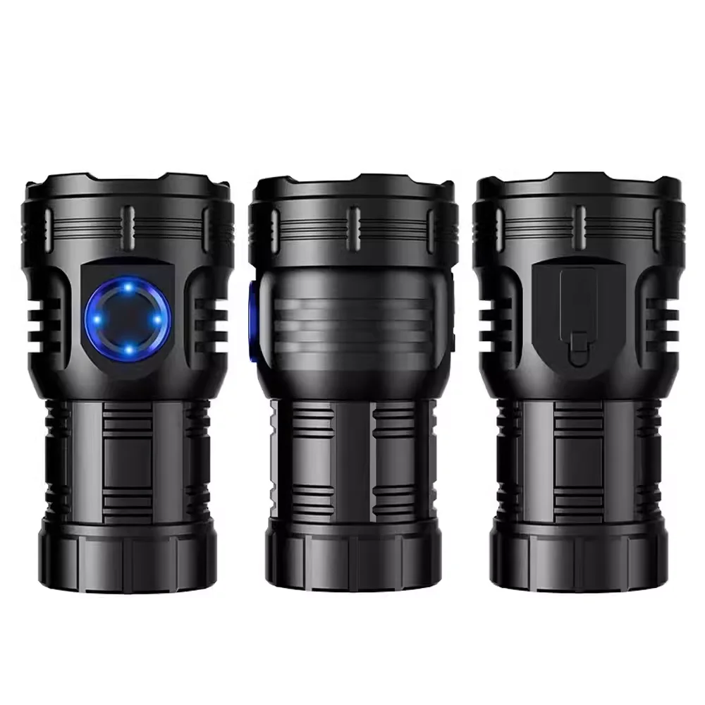 Strong and ultra bright outdoor household mini rechargeable lighting LED long-range convenient portable flashlight