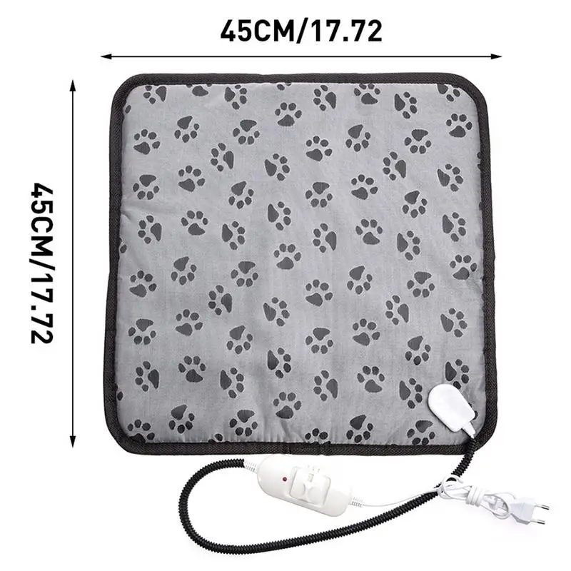 Pet Electric Blanket Winter Warming Pad Cat Dog Heated Nest Waterproof Warmer Power-Off Protection Bite-Resistant Wire