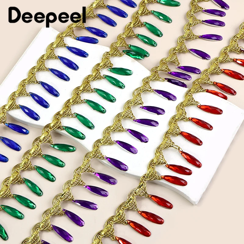 

10Yards 40mm Rhinestone Sewing Fringe Tassesl Curtain Decoration Lace Trim for Dress Ribbon Clothes Trimming DIY Accessories