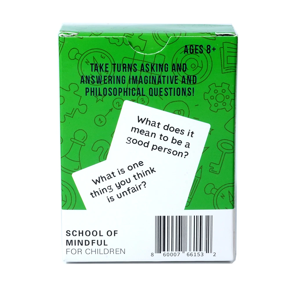 The School of Mindfulness Mighty Philosophers Question Deck Card Game for Children Take Turns Asking and Answering Imaginative