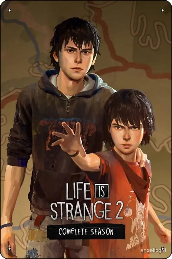 Life is Strange 2 Game Poster Poster 8 x 12 Inch Funny Metal Tin Sign Game Room Man Cave Wall Decor