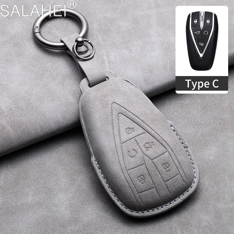 Custodia per chiave auto in pelle per Changan CS35PLUS CS55 PLUS CS75 PLUS Eado UNI-T UNI K Oushang X5 X7 EV 2019-2022 accessori