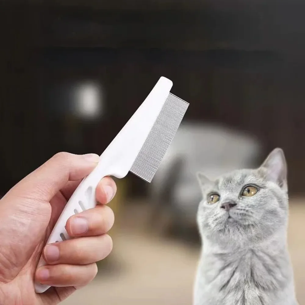Pet Hair Shedding Comb Stainless Steel Flea Comb for Cat Dog Pet Comfort Flea Hair Grooming Comb Dog Cat Fur Removal Brush