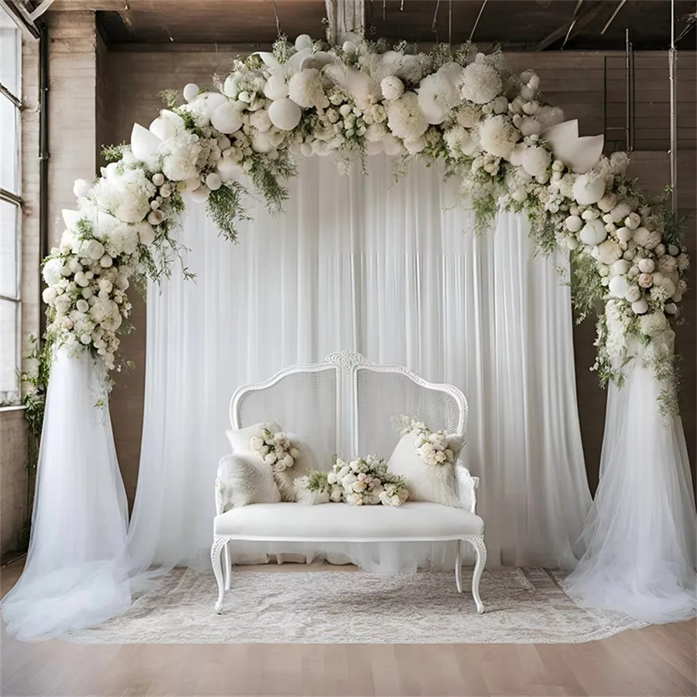DIY 1/3/5/8/10meters Wedding Tulle White Pink Sheer Photography Backdrop Decor Arch Draping Fabric Birthday Party Wedding