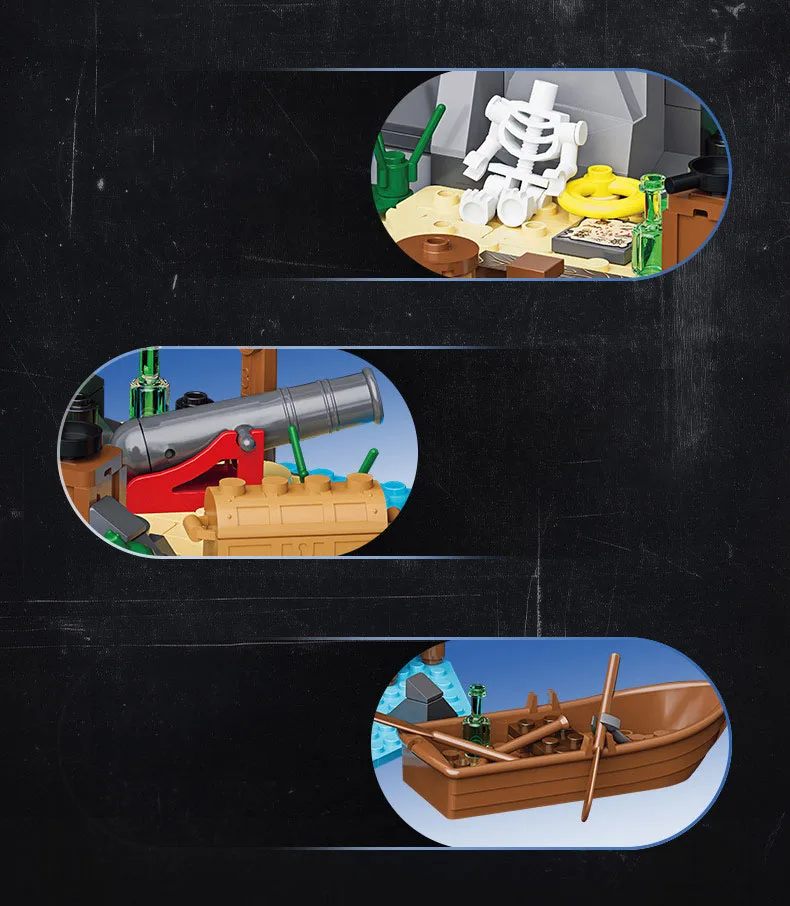 Idea Movie Game Offshore Isolierte Insel Wachturm Baustein-Modellsets Felsenriff-Bausteine Spielzeug für Geschenke – Detail 6