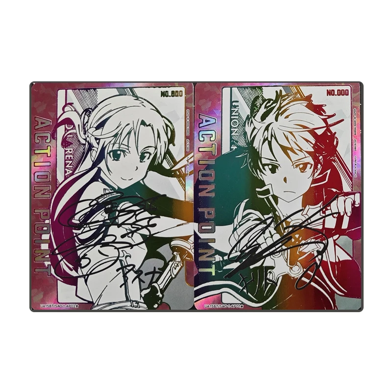 Sword Art Online Diy Homemade Card Anime Characters Yuuki Asuna Kirigaya Kazuto Collection Card Christmas Birthday Gift