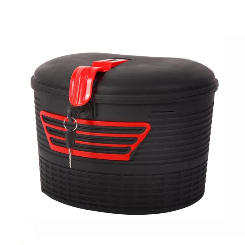 Front Storage Bag Case Carrying Basket Plastic Basket Cloth Lining Lock For Xiaomi M365 Electric Scooter Bicycle E-Bike