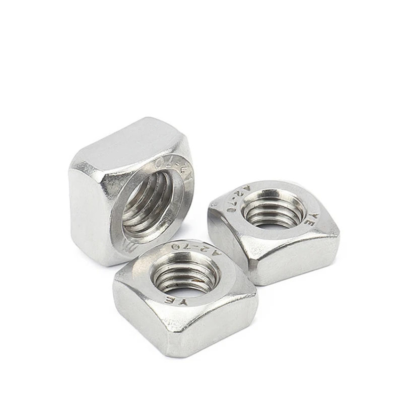 304/316 Stainless Steel Square Nuts M3 M4 M5 M6 M8 M10 M12 Metric Nut Din557