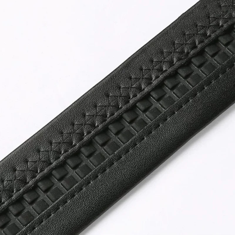 Automatic Belt Replacement Strap Genuine Leather Belt For 3.7cm-4cm Automatic Buckle Adjustable Ratchet Belt