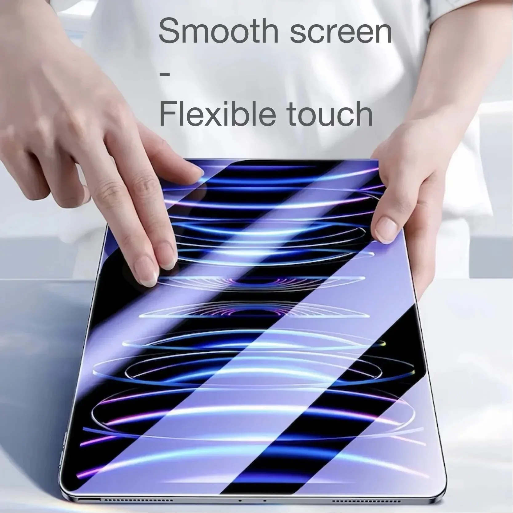 واقي شاشة من الزجاج المقوى لجهاز iPad 5 6th Air2 Pro مقاس 9.7 بوصة مع إزالة الغبار التلقائي وسهل التركيب