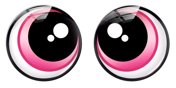 Round Cartoon Cute Colorful Pupils Ragdoll Toy Eyeball Eyes Doll Photo Glass Cabochon Flatback Demo Cameo For Diy Jewelry Making image 5