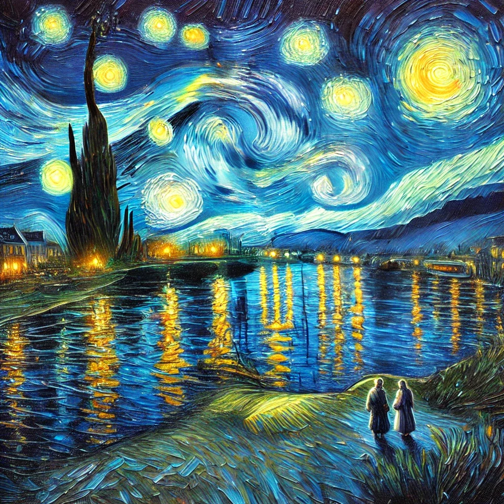 

Textured Oil Painting Landscape Starry Night Canvas Wall Art for Hotel Office Room Home Decoration Hand Painted Artworks