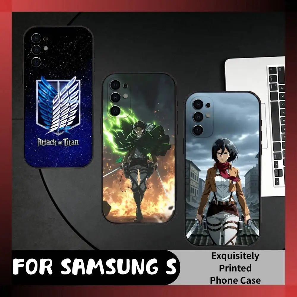 

AOT Anime HD Printed Phone Case For Samsung S25,S24,S21,S22,S23,S20,Ultra,S26,Plus,Fe,Note,5G Black Cover