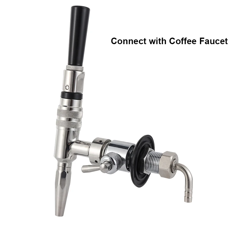 Homebrew Faucet Flow Control Valve US Standard Beer Tap Flow/Foam Control Valve Faucets Adapter with G5/8 Shank