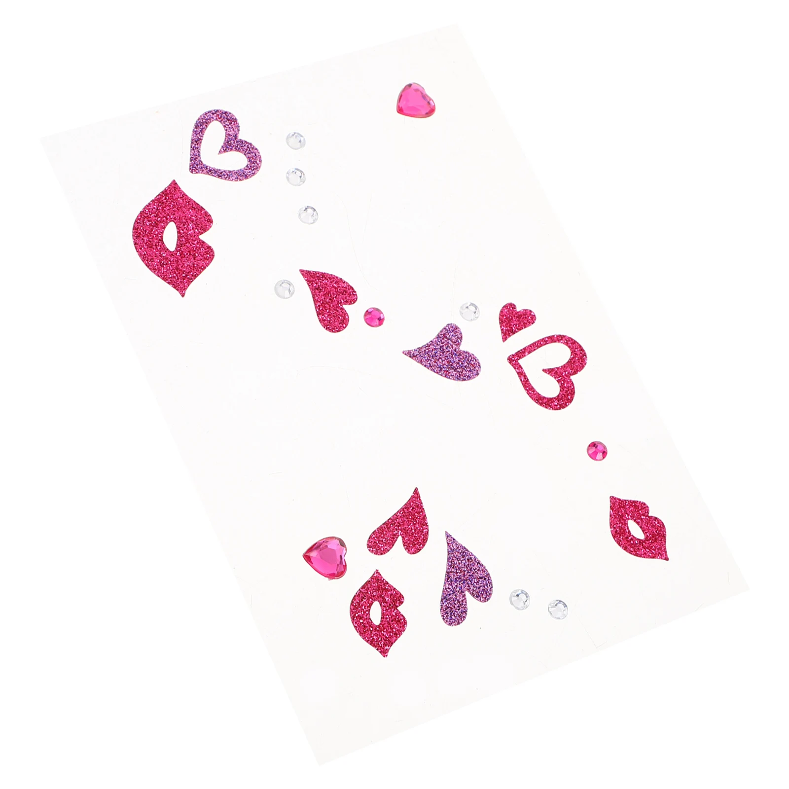 

Valentines Face Stickers Heart Eye Applique Patches Gems Jewels Decorative Stickers for Day PVC Red 2025 Love Makeup Gem Patch