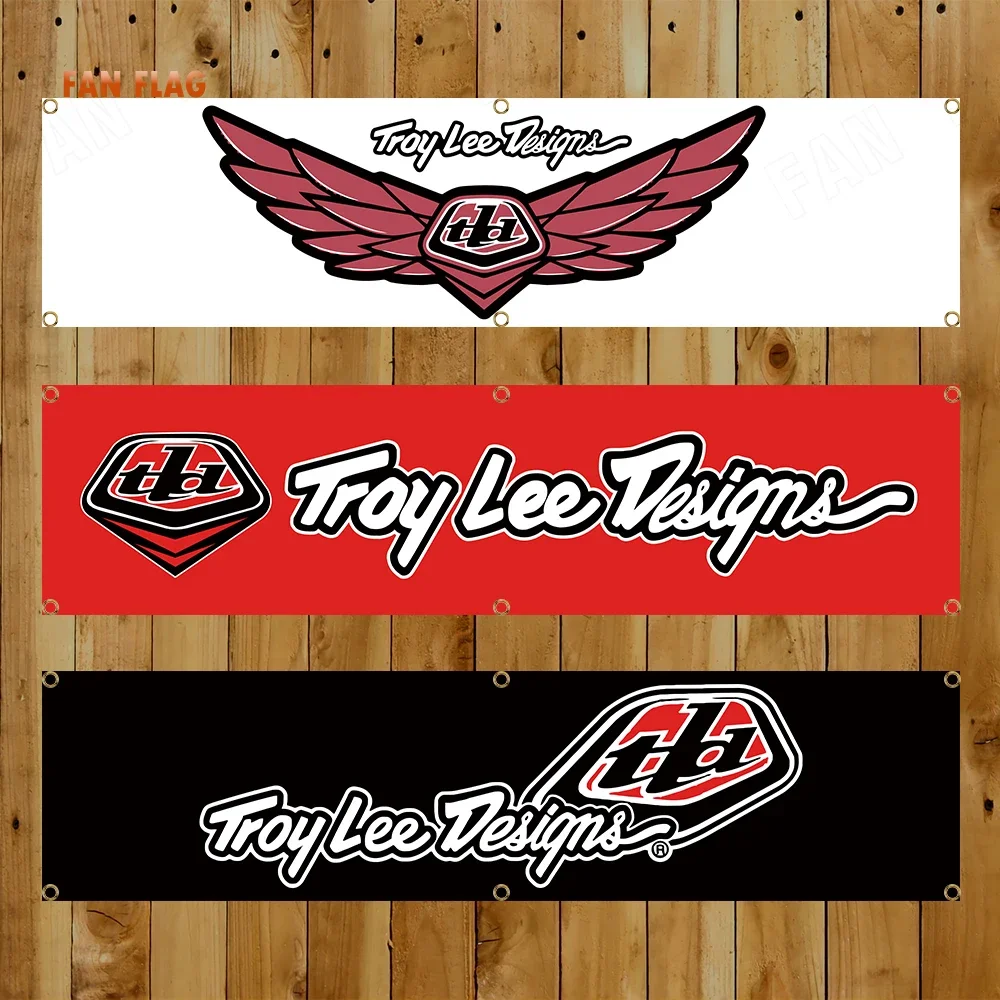 60x240cm Troy lee designs Auto Parts Banner Flag Polyester Printed Garage or Outdoor Decoration Tapestry