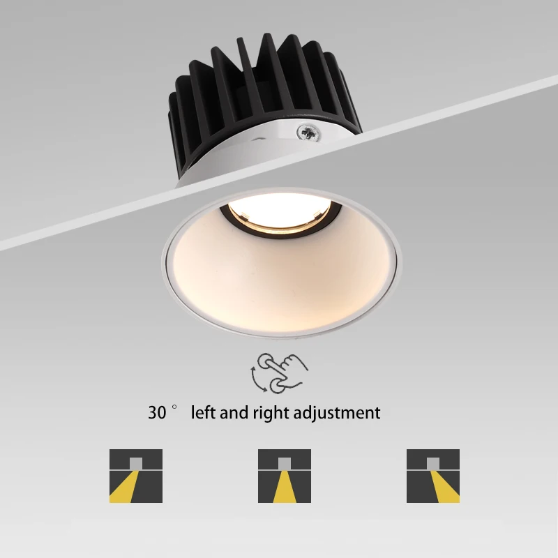 Saiyo Dimmable Led Spotlights Borderless Spot Light Tuya Zigbee Recessed Ceiling Lamp COB Triac Dimming Foco AC110V 220V Round