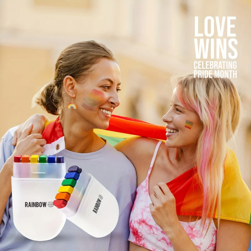 Rainbow Pride Face Paint Pen, Body Art pour les festivals et les fêtes Lgbt, 6 couleurs vibrantes