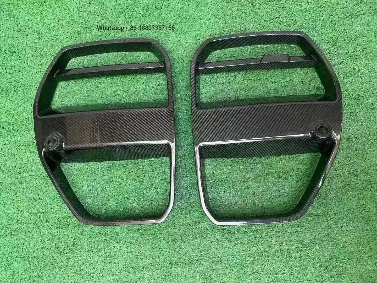 

Новинка для M3 M4 G80 G82: решетка радиатора из сухого карбона V-образного дизайна, премиальный автомобильный бампер с выхлопной системой, аксессуар с креплением на болтах