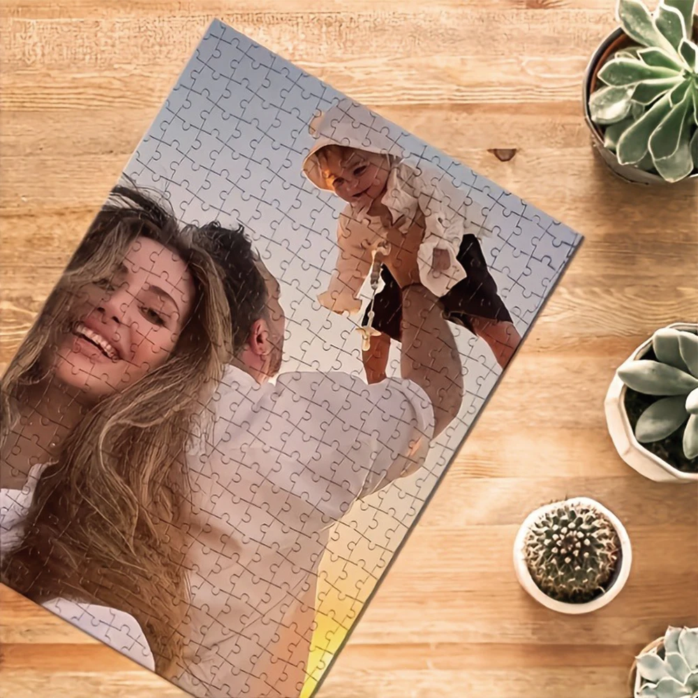 35/300/500/1032 Stück Personalisiertes Foto-Puzzle Familienfoto Lustiges Erwachsenen-Freizeitspielzeug Geschenk