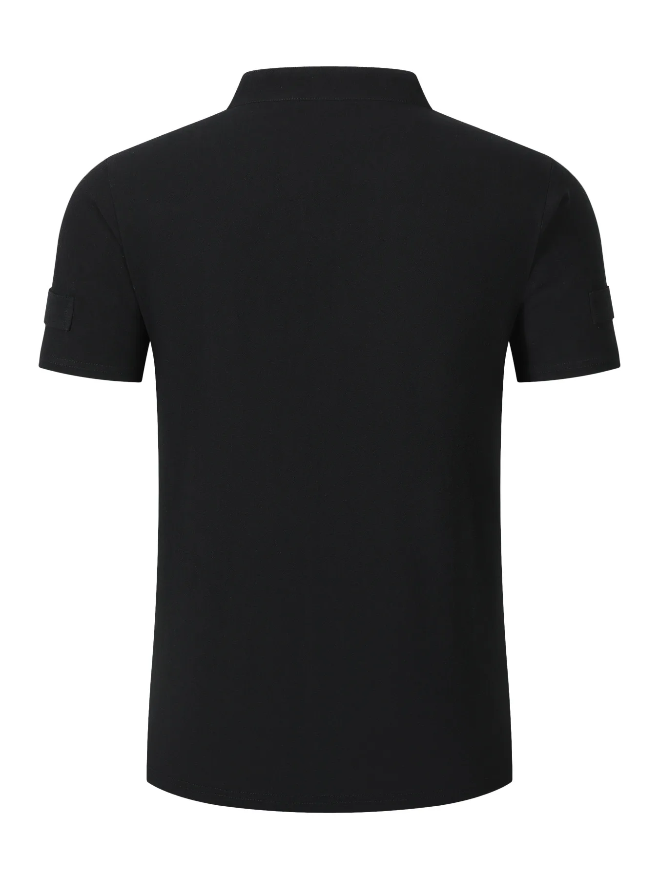 2026 Summer New European and American Men's Clothing Men's Shirt V-neck Casual Short Sleeve Henley Polo Shirt Men