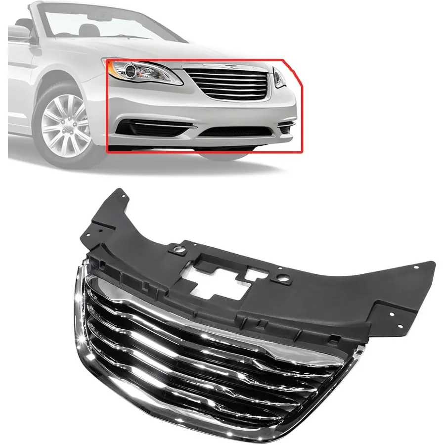 

Front Hood Radiator Grille Replacement for 20112014 Chrysler 200 Vehicles Compatible with 68082050AE CH1200353 Durable and Prec