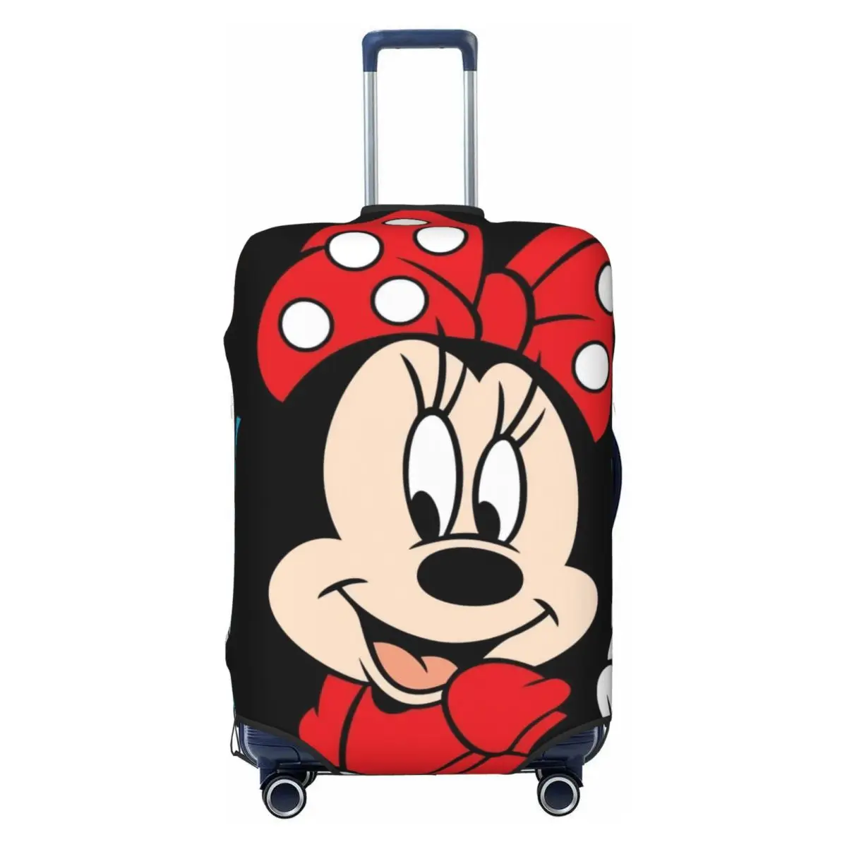 

Funny Happy Minnie Mouse Luggage Cover Protector Washable Cartoon Travel Suitcase Covers
