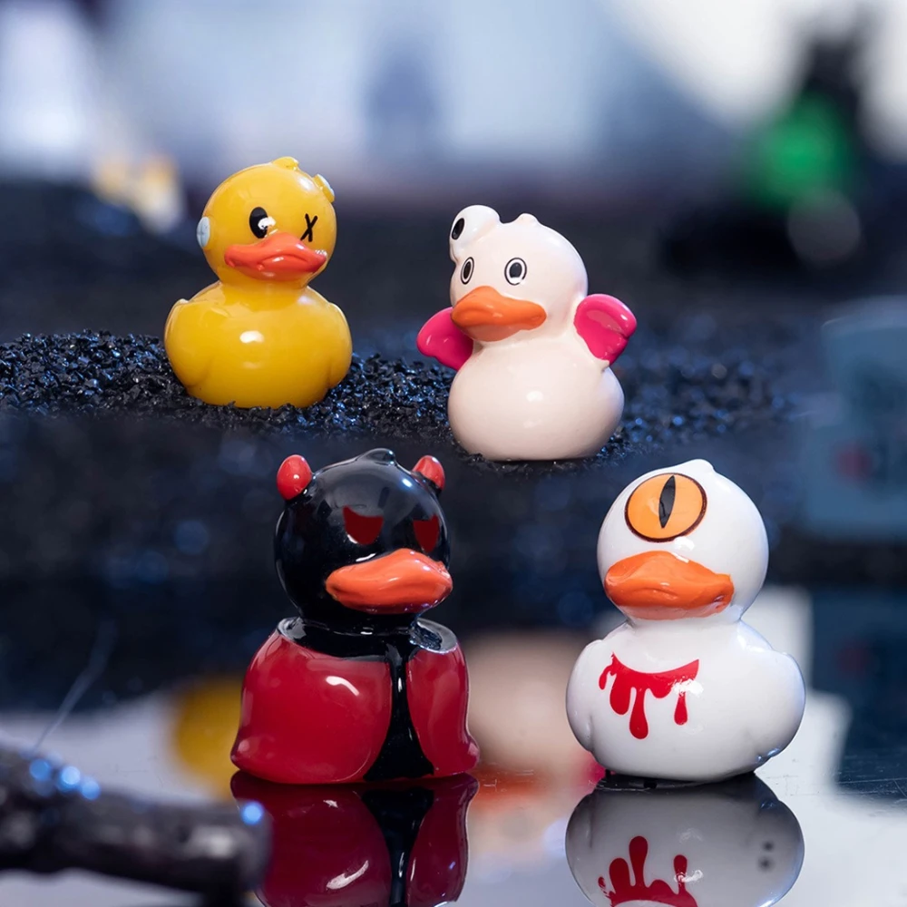 هالوين شبح شيطان بطة صغيرة اكسسوارات الديكور شبح بطة هالوين البط ديكور المنزل سيارة التماثيل الحرف اللعب