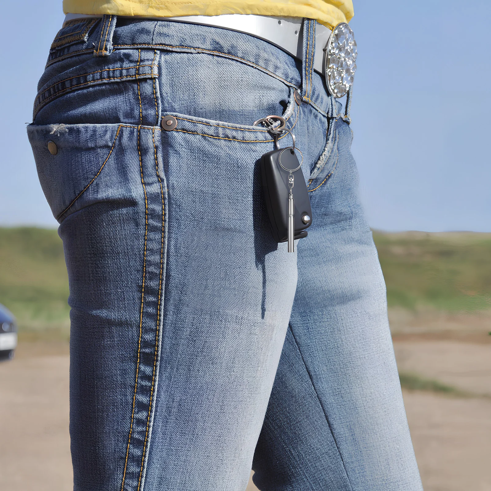 

Ручка-брелок Ручки Мини-карандаш из нержавеющей стали Телескопический инструмент Стержень шариковой ручки