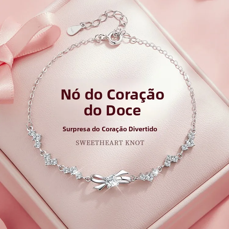 princess-style-gold-colored-bracelet-for-women-knot-design-birthday-gift-fashion-jewelry-silver-925