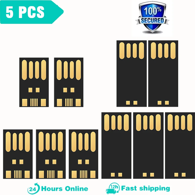 5PCS Impermeabile Di Memoria Flash 32 64GB USB 2.0 Corto Lungo Bordo Udisk Semi-finito Chip Pendrive All'ingrosso Della Fabbrica