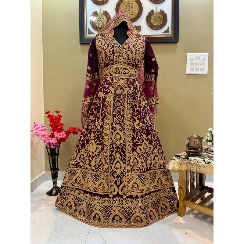 Offering A New Moroccan Wedding Caftanes Farasha Abaya Dress with Elegance