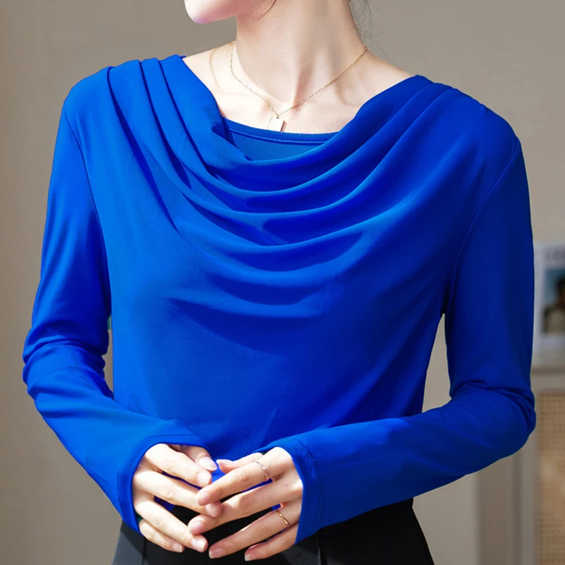 

Korean Fashion Womens Clothing O Neck T Shirt For Women Tshirts Long Sleeve Slim Top Female Spring Autumn Casual Tee Shirt Femme
