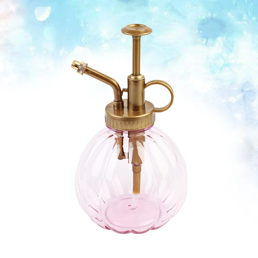 Bottiglia spruzzatore a forma di zucca in plastica viola Bottiglia di fiori per irrigazione a pressione manuale vintage di piccole dimensioni per piante da giardino