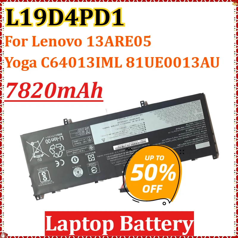 

7820mAh L19D4PD1 Battery for Lenovo13ARE05 Yoga C64013IML 81UE0013AU Laptop Batteries