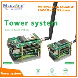 라즈베리파이 타워 시스템 18650 UPS 전원 공급 장치, 4G LTE 모듈, 드라이버 프리, EG25-G ME909s-821ap V2 퀄컴 GPS