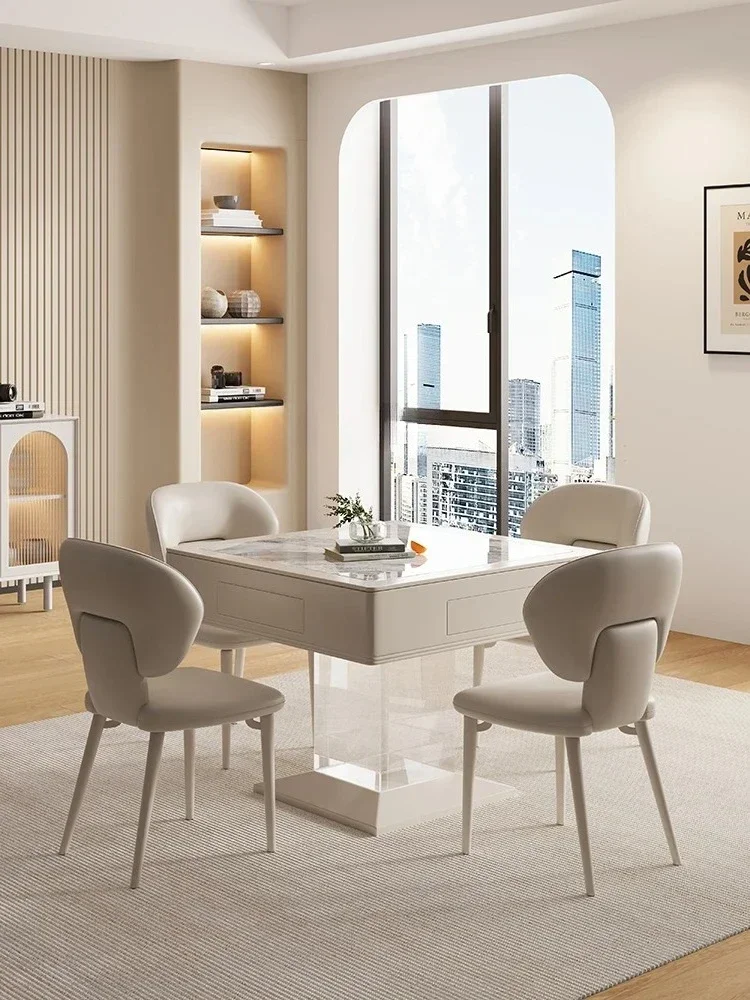 Acrylic Suspension Plastic Products (Flower Pots) Dining Table Integrated Light Luxury and Simplicity Mute Mahjong Machine