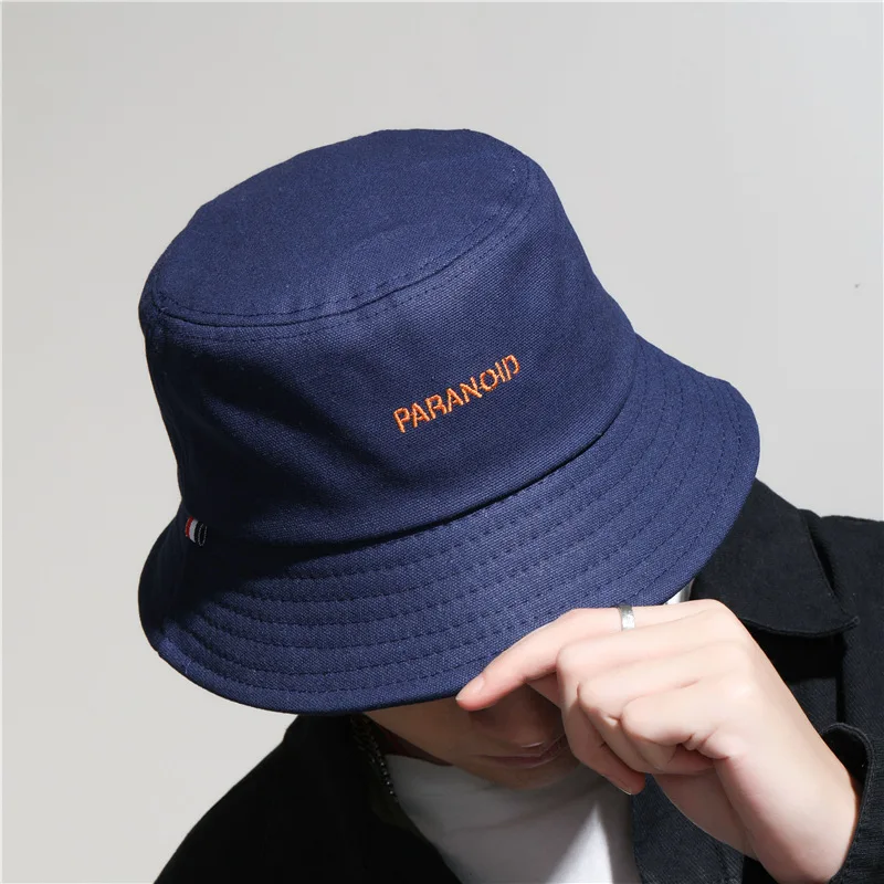 Korean Men's Hat Four Seasons Foldable Hundred Cool Street Alphabet Embroidery Original Style Designer Caps Bucket Hat Women