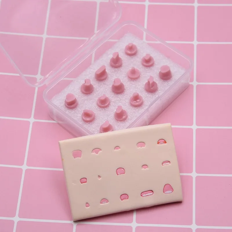 15pcs/set Q‑Version Doll Mouth Mold Vivid Facial Expression Mould for Ultra‑light Clay DIY  Figurine Face Making Craft Tools