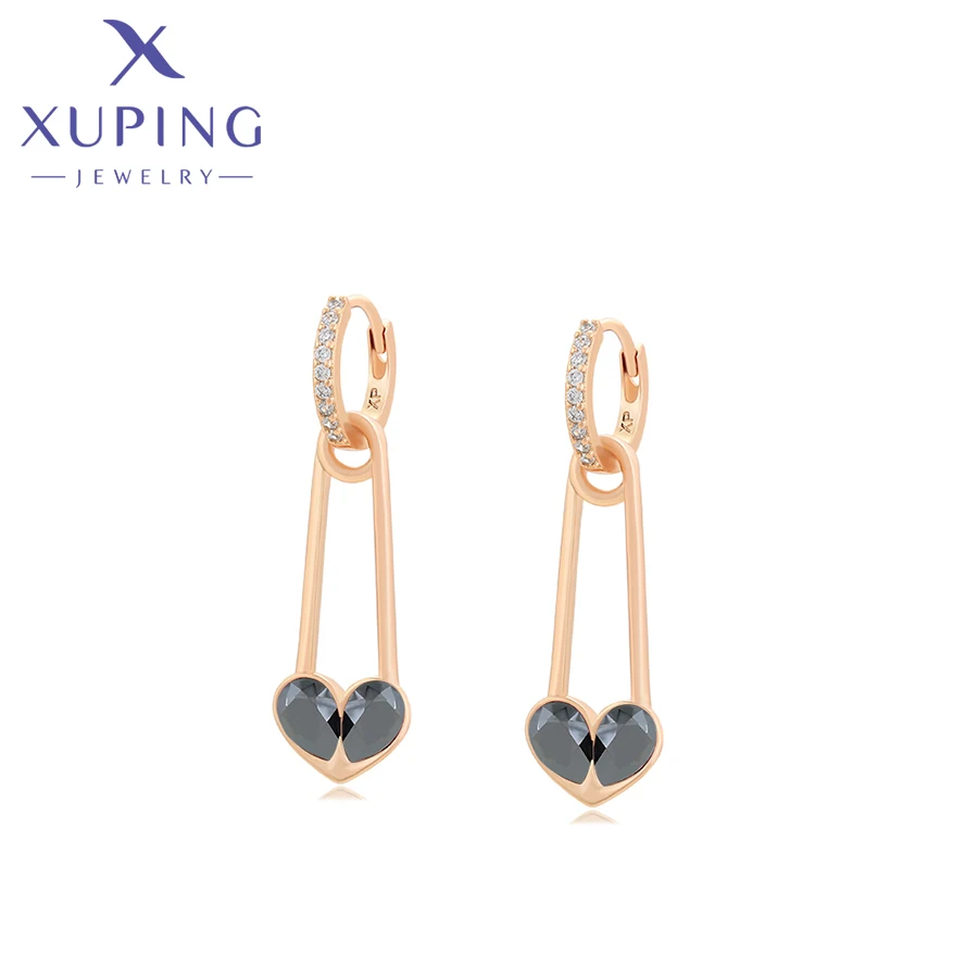 Xuping Jewelry Store New Arrival Copper Alloy Charm Gold Plated Lovely Crystal Earrings for Women Girl Jewellery Birthday Party