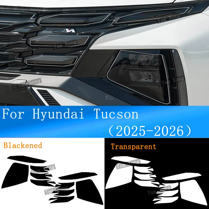 

Auto Exterior Front Lamp TPU Transparent Protective Film For Hyundai Tucson Headlight Light Black Anti-Scratch Wrap Cover Films