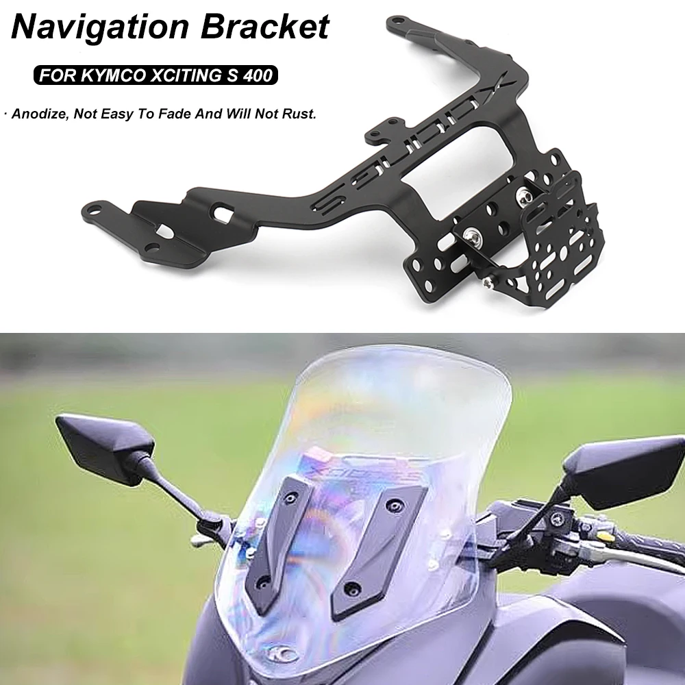 

For Kymco Xciting S 400 XCITING S400 New Motorcycle Accessories Phone Holder GPS Mount Navigation Bracket With Logo