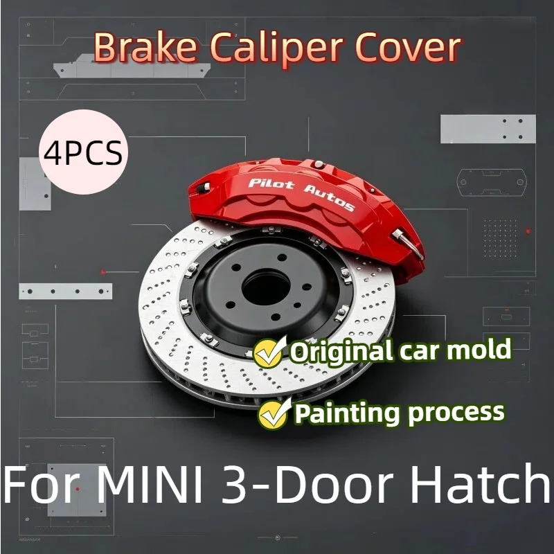 For MINI 3‑Door Hatch Car Brake Caliper Cover Aluminum Alloy Fit Cooper Cooper S JCW Cooper SE 1.5T 2.0T F56 F66 Hatchback
