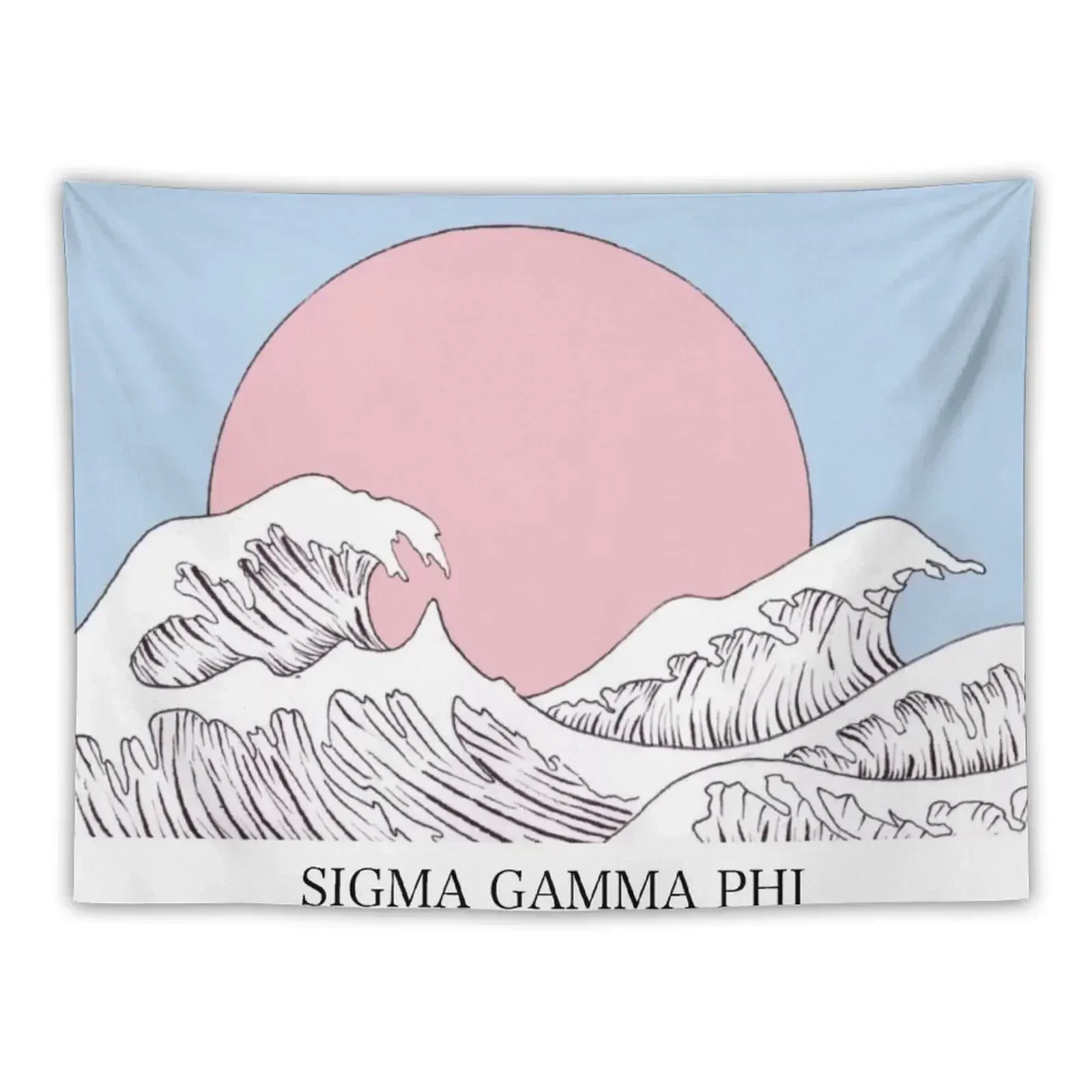 Waves sigma gamma phi sgphi thusa arethusa Tapestry Wall Tapestries Wall Carpet Tapestry