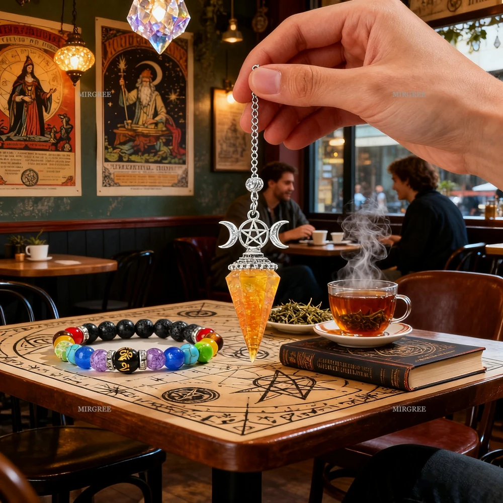 2pcs Healing Chakra Bracelet and Pendulum Kit for Spiritual Growth, Meditation, and Spiritual Energy